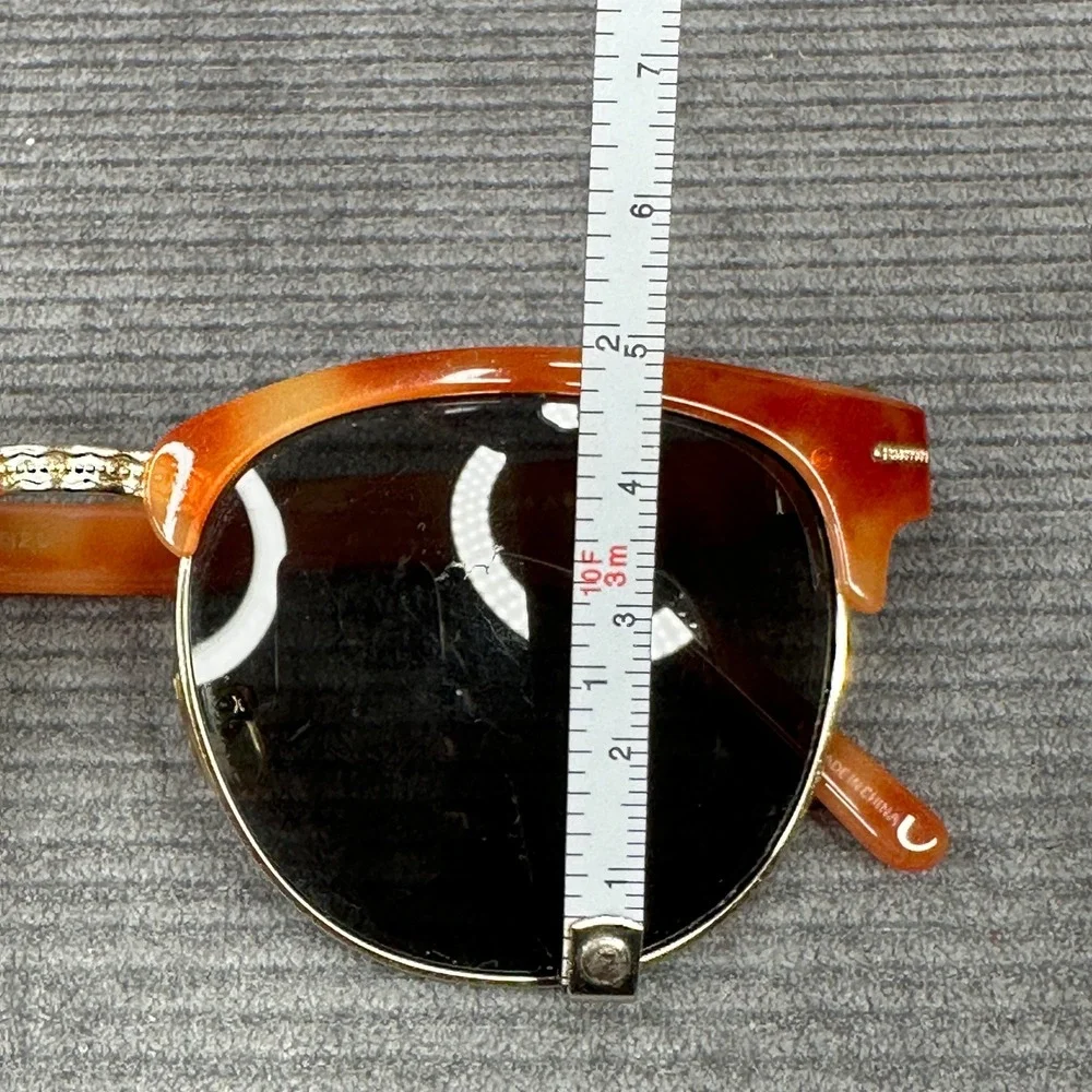 Crap‎ Eyewear The Nudie Club Polarized Y2K Sunglasses Orange Tortoise Gold 52-20